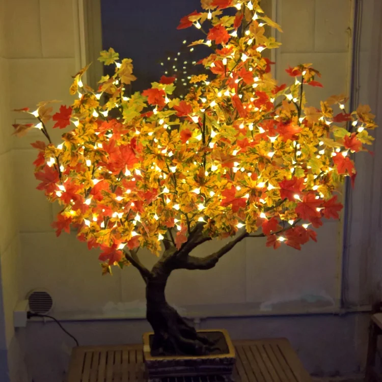 
Outdoor landscape lighting artificial cherry blossom led bonsai tree 