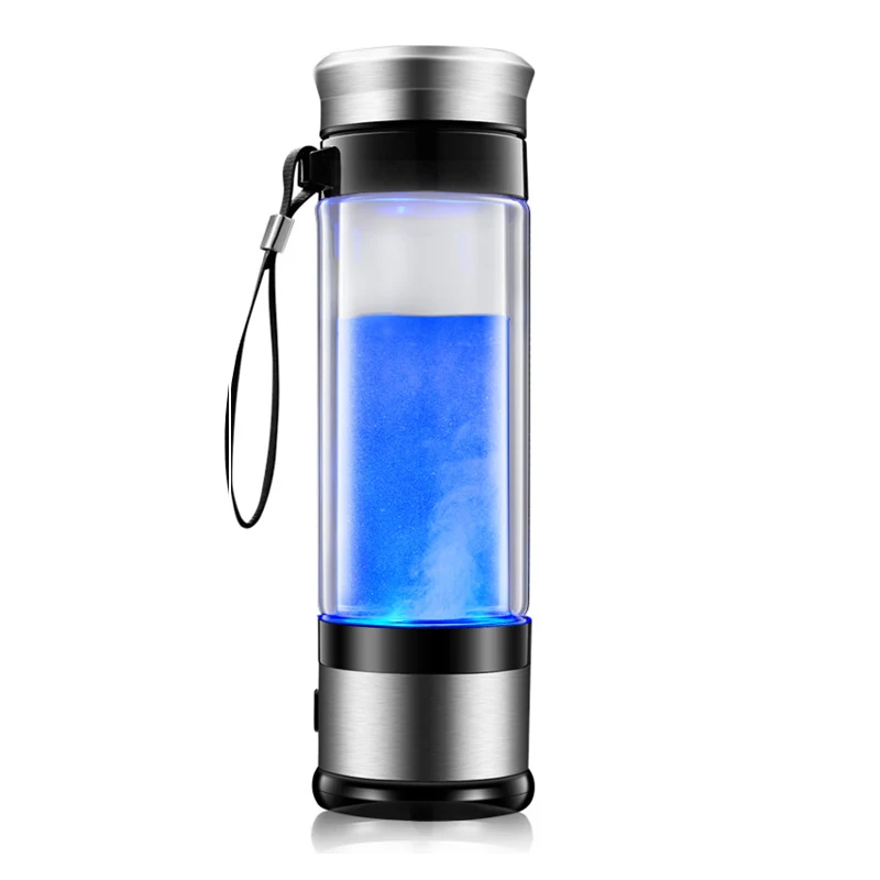 Лидер продаж, портативный Перезаряжаемый генератор водорода Shopify объемом 400 мл с USB, электролиз ионизатора воды, щелочная бутылка H2