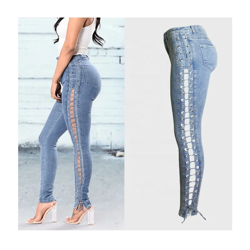 
Hot Sexy Skinny Girls Tight High Waist Stretch Pants Jeans Women 