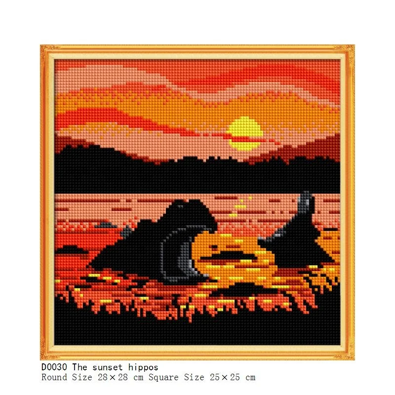 Factory price animal pattern 5d rhinestone canvas wall art wholesale diamond painting