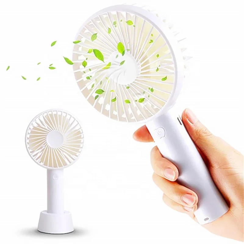 custom new Fashion electric Portable USB Rechargeable Mini desk Hand Fan with base