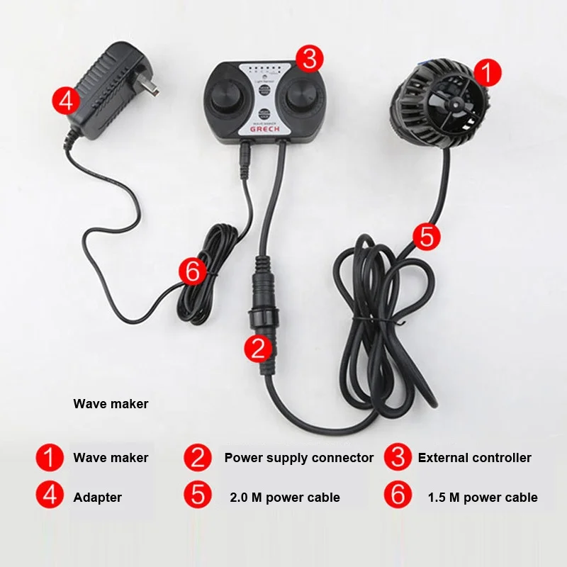 SUNSUN CW160 DC 24V 60W High Flow 20000L/h Adjustable High Power Fish Tank Pond Simulated Ocean Current Aquarium Wave Maker Pump