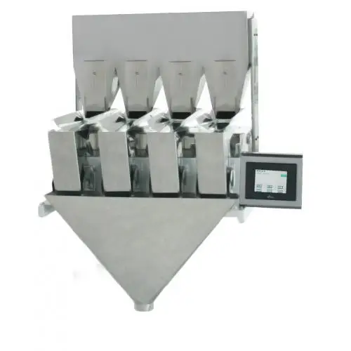 Высокоэффективного рисовой пудры упаковочная машина 4 глава мульти головка линейные весы ведро масштаба