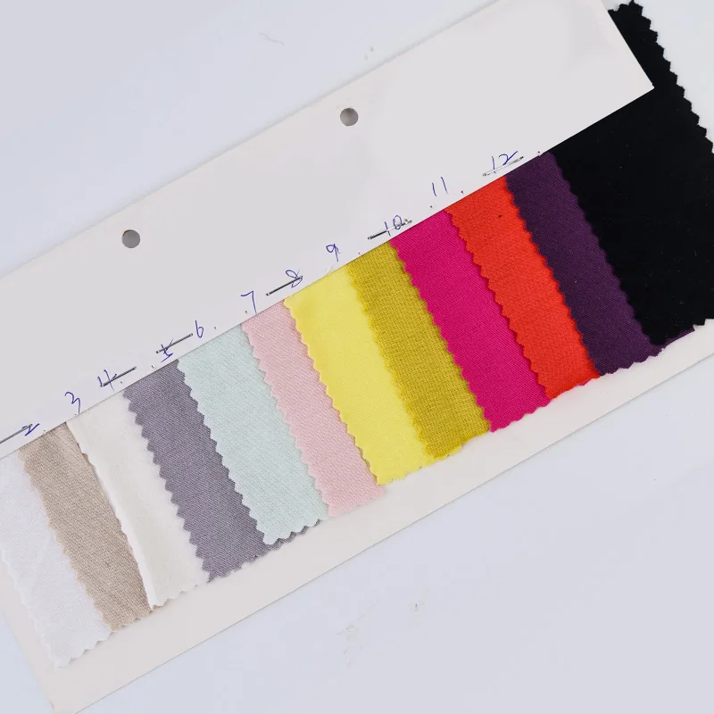 Высококачественная однотонная окрашенная трикотажная эластичная ткань из 96% бамбука 4% спандекса