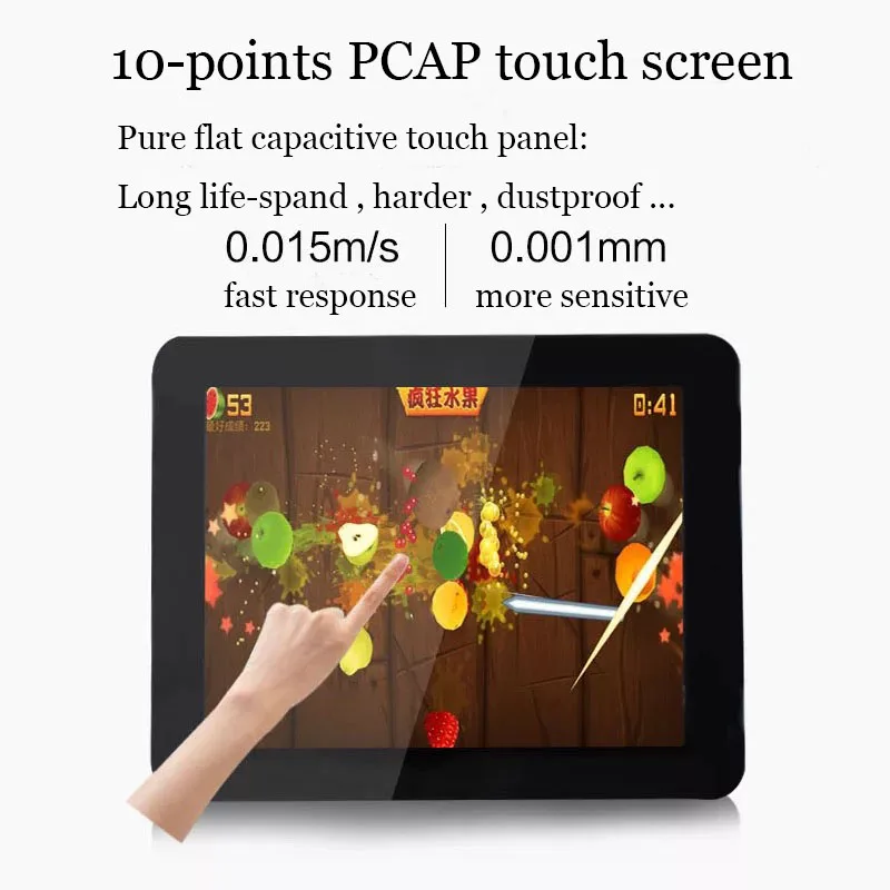  Промышленный PCAP плоский сенсорный экран 15 