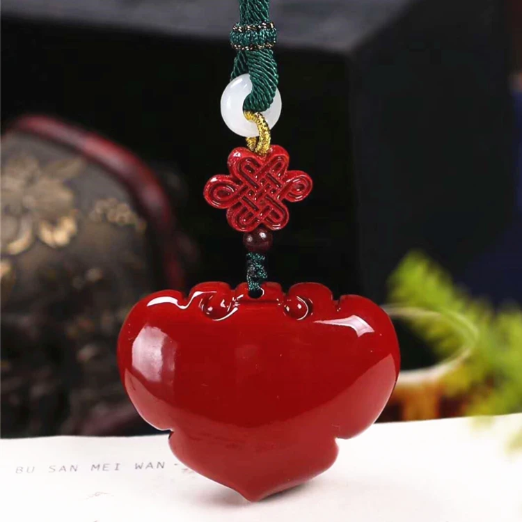 gemstone jewelry natural coral pendant necklace with cinnabar/amber for women custom name necklace