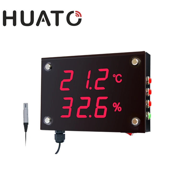 Red Warehouse/workshop: large LED display, thermometer, hygrometer visual thermometer hygrometer