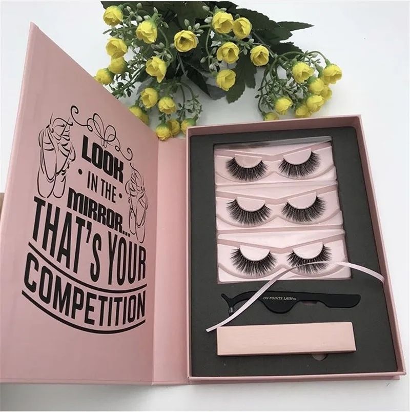 Китайские поставщики, оптовая продажа, 5D норковые ресницы с аппликатором и клеем для ресниц, индивидуальная упаковка для ресниц, полная лента ресниц