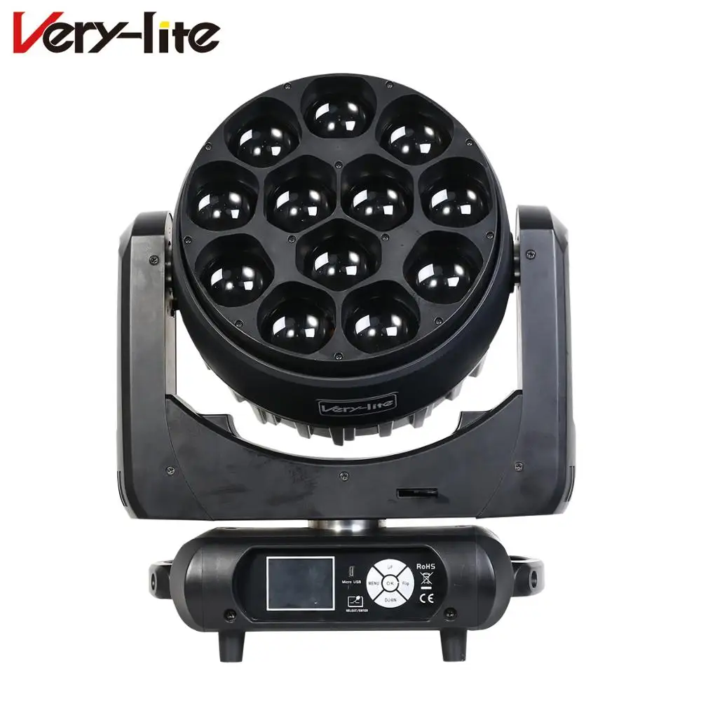 Verylite 12Pcs*40W Led Wash Zoom Moving Head Single control Stage Light