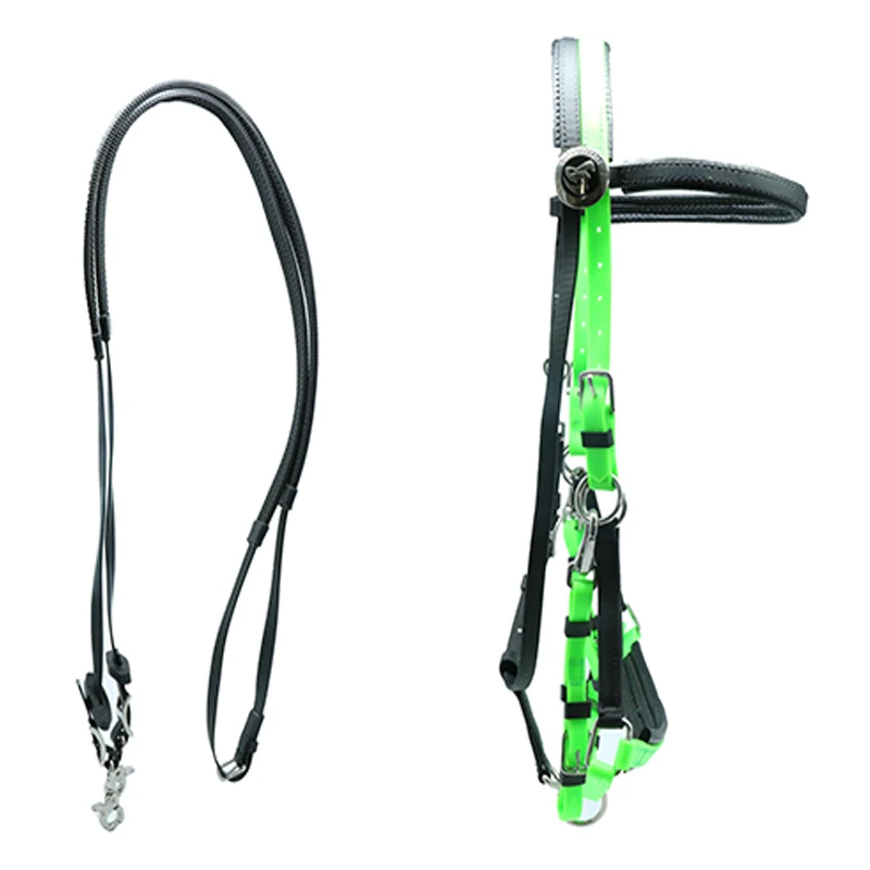Full Draft Size Australian Saddle Style Western Horse Bridle Halter Durable Nylon for Ponies Cobs Made Durable PVC Endurance