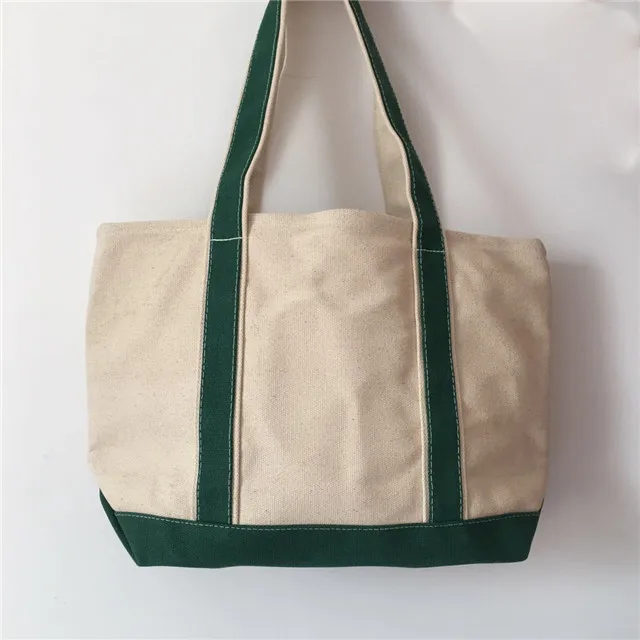 Customized logo Heavy Duty 18oz Cotton Canvas Tote Bag Shopping Bag