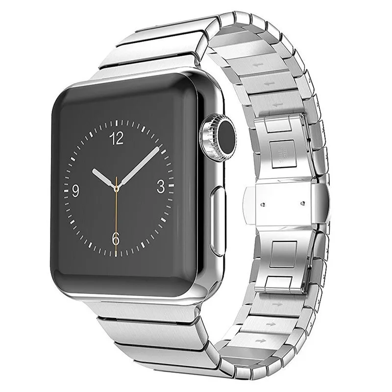 Luxury Stainless Steel link bracelet band for apple watch Series 1 2 band iwatch stainless steel strap 42mm with adapters