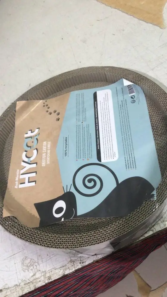 OEM and ODM China Wood Pile Shape Pet Cat Cardboard Scratcher Lounge