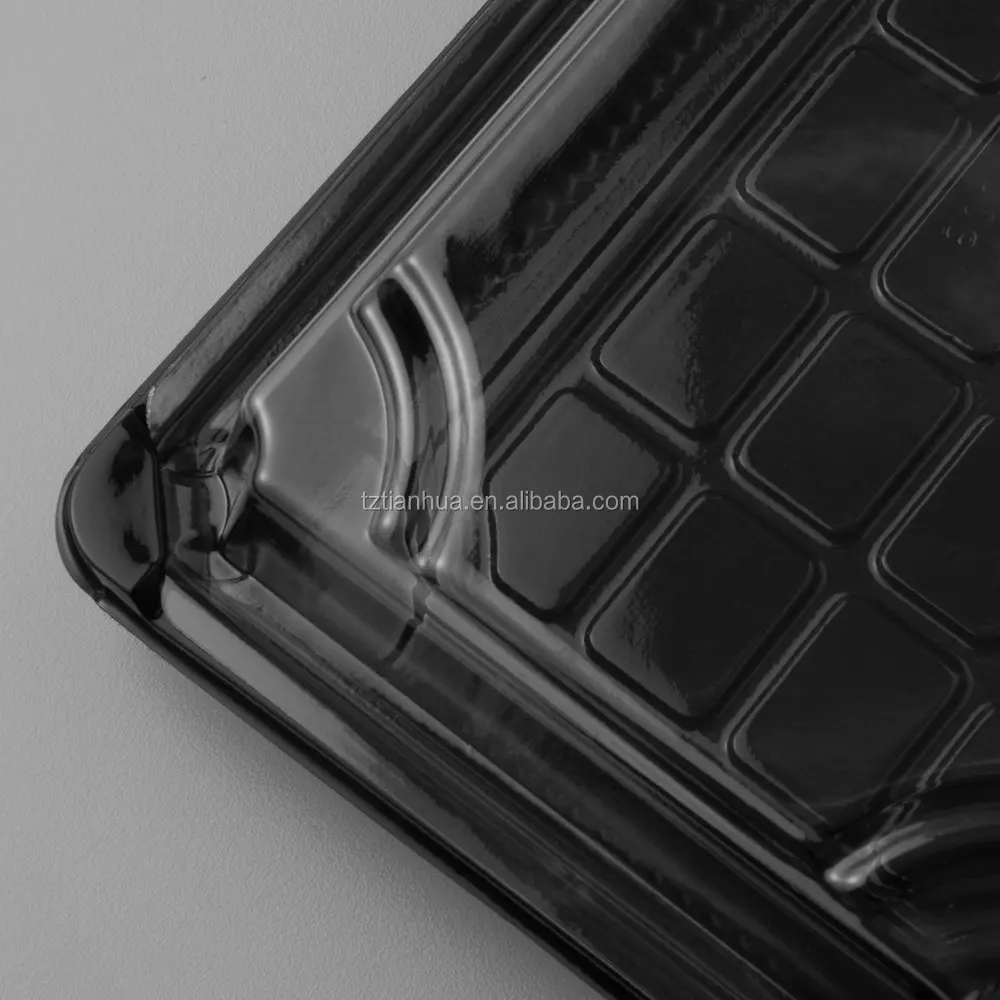Rectangle Sushi Box PS Plastic Sushi Container with Antifog Clear Lid