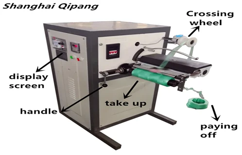 Shanghai Qipang High Quality Yarn Winding Machine QP-250 paper cord rewinder wire taping machine