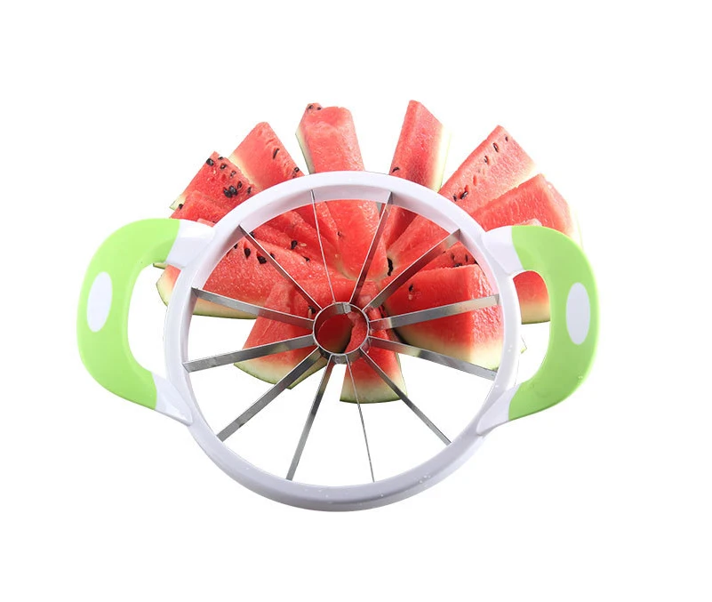 Extra Large Watermelon Slicer Home Stainless Steel Fruit Cutter Peeler Corer Server for Cantaloup