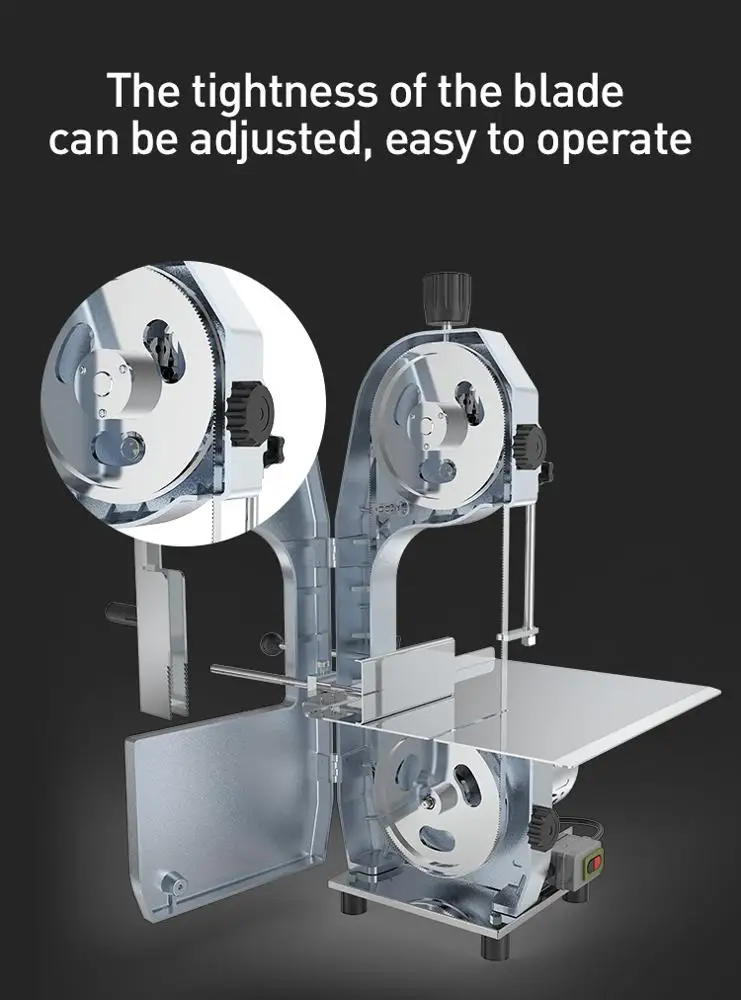 Недорогая кухонная ленточная пила для курицы, машина для резки костей мяса, пила для резки костей