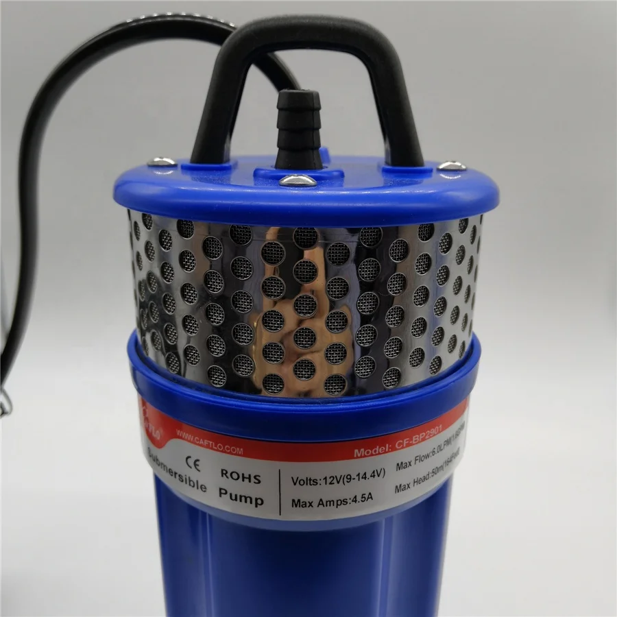 
12V 90GPH Maximum Depth 50M Deep Well Solar Submersible Water Pump 