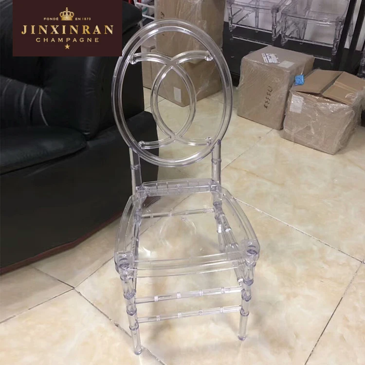 hotel furniture transparent wedding chair for wedding banquet commercial fan shape clear ghost wedding ceremony chair