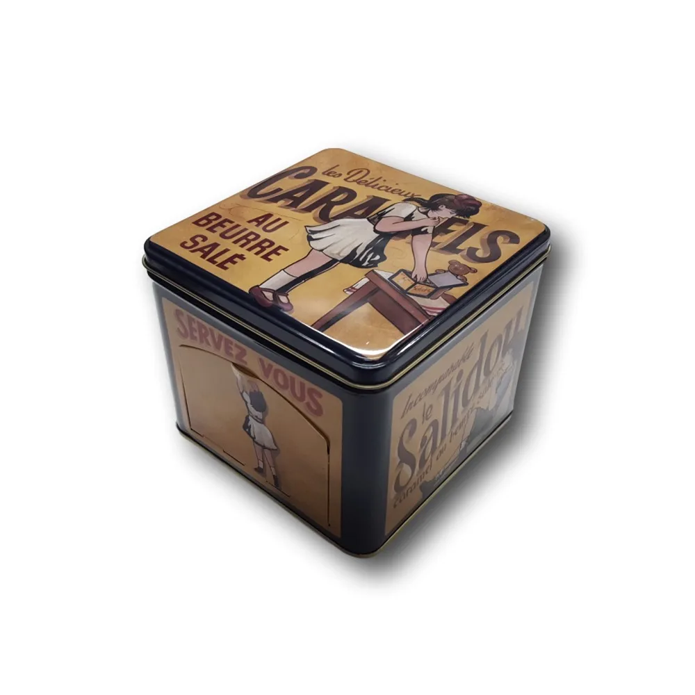 Custom Made Branded Stainless Steel Square Tea Packaging Box