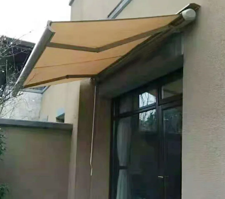 OEM патио полный Кассетный Электрический складной ручной тент наружный алюминиевый моторизованный выдвижной тент