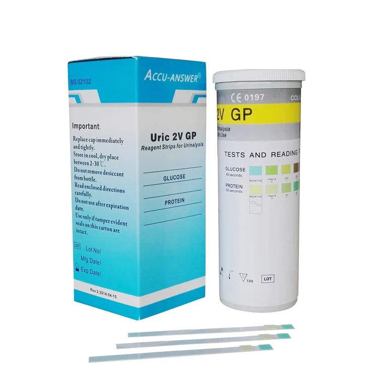 Urine test paper 2 parameters urine reagent test strips glucose protein