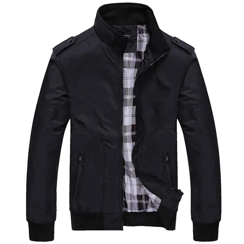 
New fashion Men factory supply british style solid color collar jacket with wholesale price 