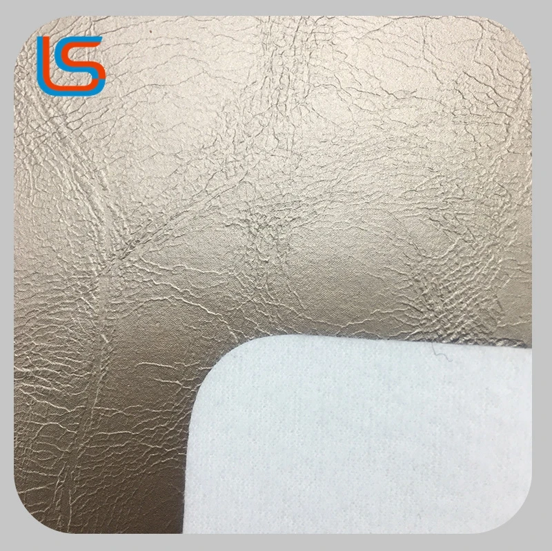 
Chinese artificial leather manufactory highlight pvc bag material 