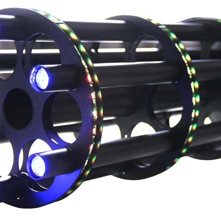 Hand hold electric confetti shooter rechargeable 6 heads shots with colorful led light