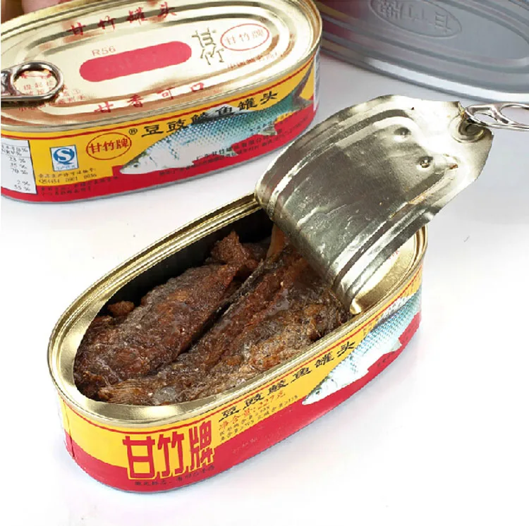 Консервированная жареная рыба с черной фасолью 160 г консервированные морские продукты