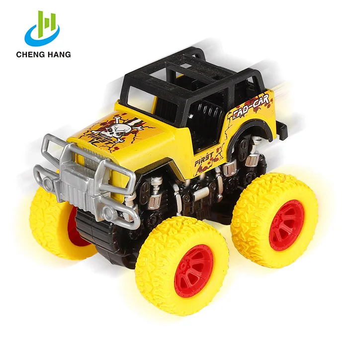 
wholesale truck diecast model games cars kids 4WD Color Wheel Friction Plastic Off Road scooter mini vintage Trucks toy push car 