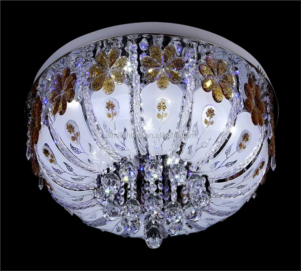 2021 Best sell new design color-changing glass led ceiling lamp with bluetoth and RGB and remote, Factory cheap price