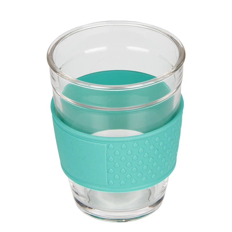 
Borosilicate Glass Cup Mug Silicone Cover Anti-Heat Large Capacity Belly Glass Cork Coffee Mug Cup Travel Mug 