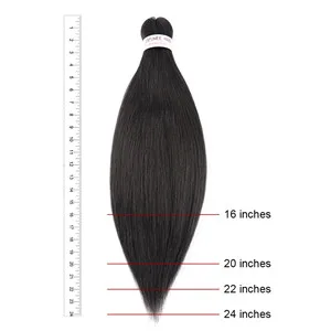 
Pre-stretched Braiding Hair 16~30 inch Professional Free Hot Water Setting Synthetic Braiding Hair Extension 