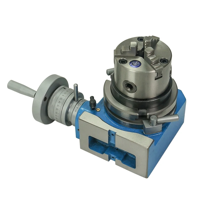 
4inch 80mm 3 jaw chuck Vertical horizontal indexing head dividing Heads for cnc milling machine 
