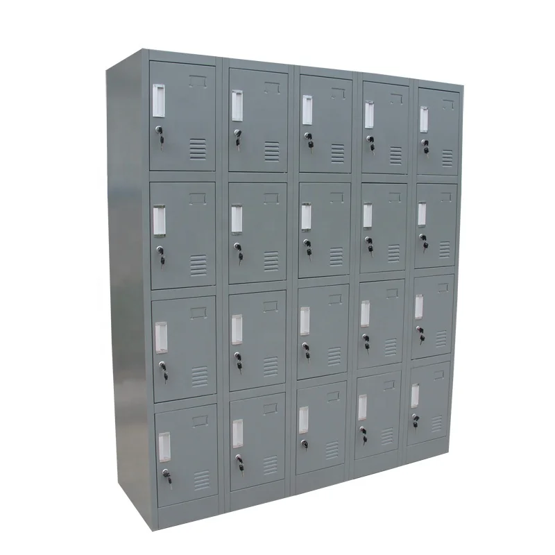 New Style 4 Tier 20 doors Modern Spa Digital Mini Storage School Steel Clothes