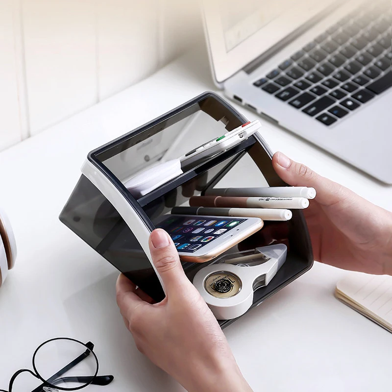 Недорогой пластиковый настольный органайзер, настольный набор, коллекция ключей с дистанционным управлением, канцелярский держатель