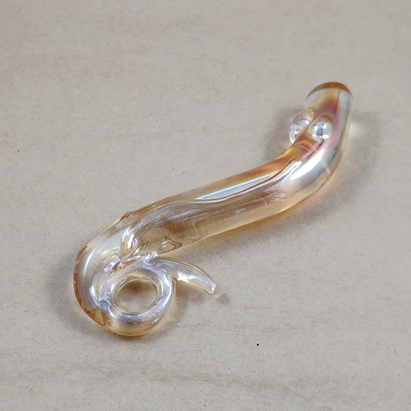 2022 New Factory Developed Gold Style Glass Dildos/Bent Glass Dildo/Giant Glass Dildo for Wholesale and Retail