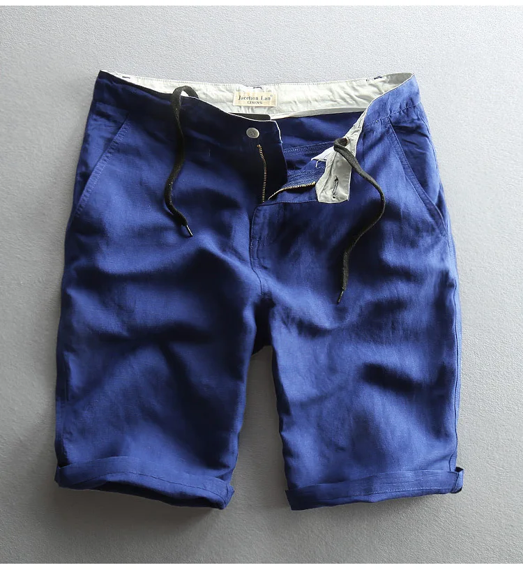 Custom Size And Style sky blue Boy Summer Casual  Half Pants Hemp Shorts
