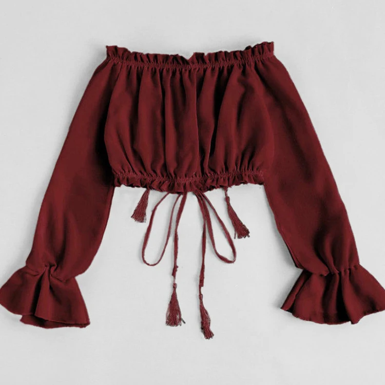 Fashion Women Summer Off Shoulder Floral Boho Blouse Ladies Loose Shirt Blouse Casual Tops 2019 fashion clothing