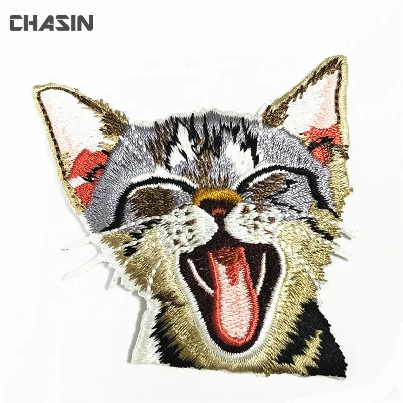 Bear Embroidery Badge Patch, Animal Design Bear Logo Embroidery Applique Patch For Garment