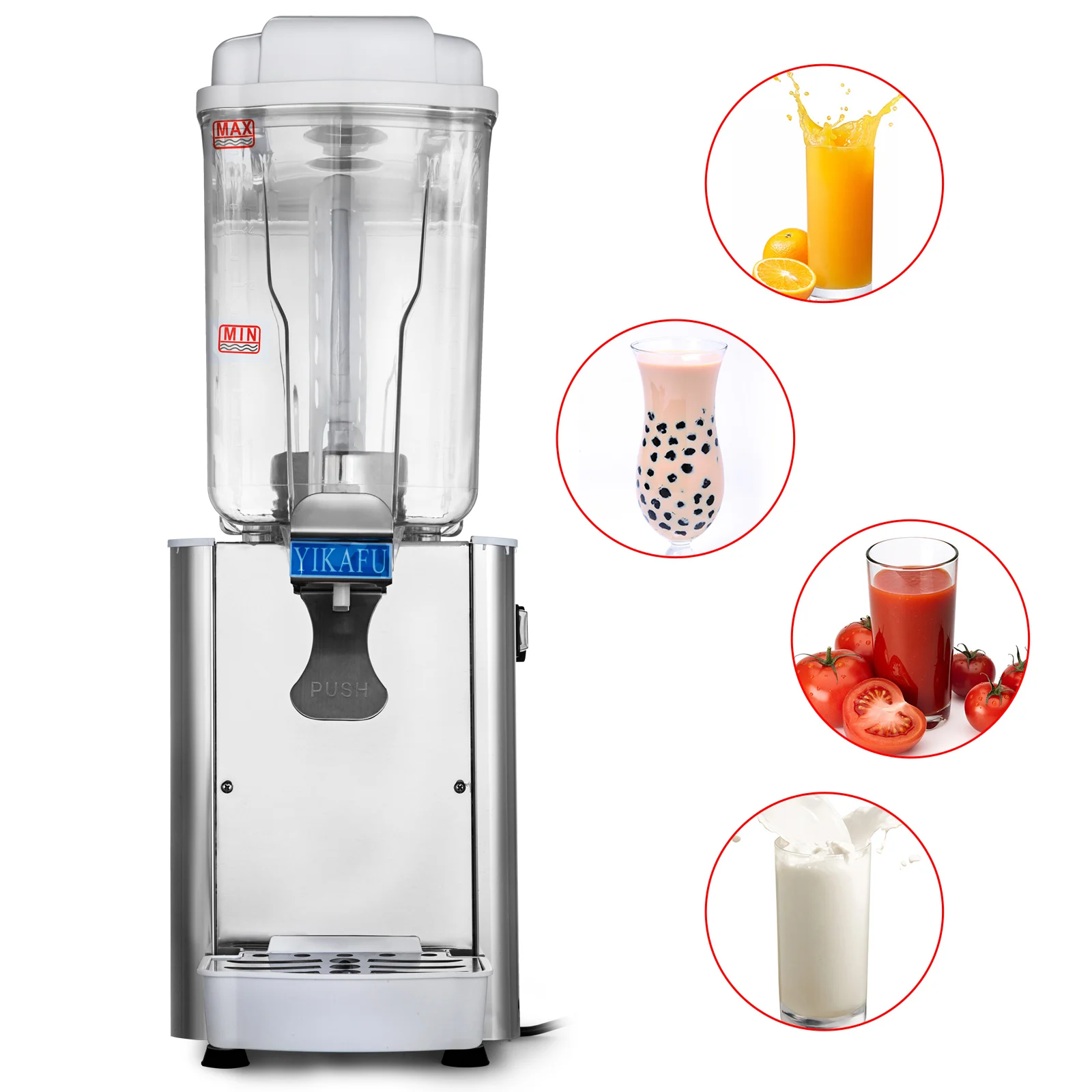 Commercial 18L 4.75Gal Hot Cold Drink Juice Dispenser Beverage Milk Juicer