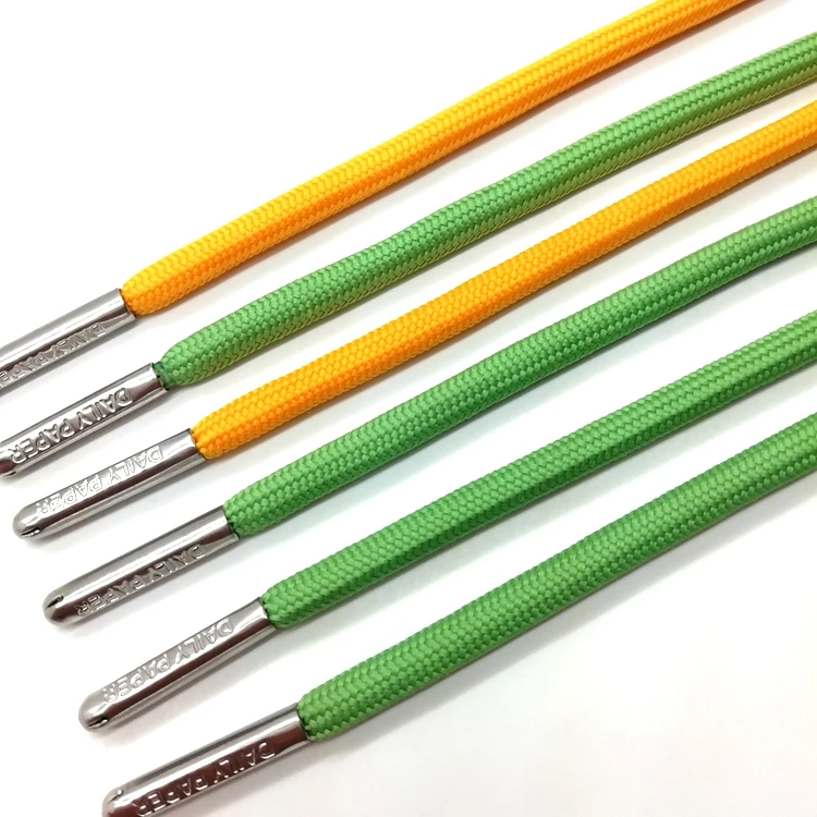 OEM colored metal ends pull-over custom hoodie string round drawcord