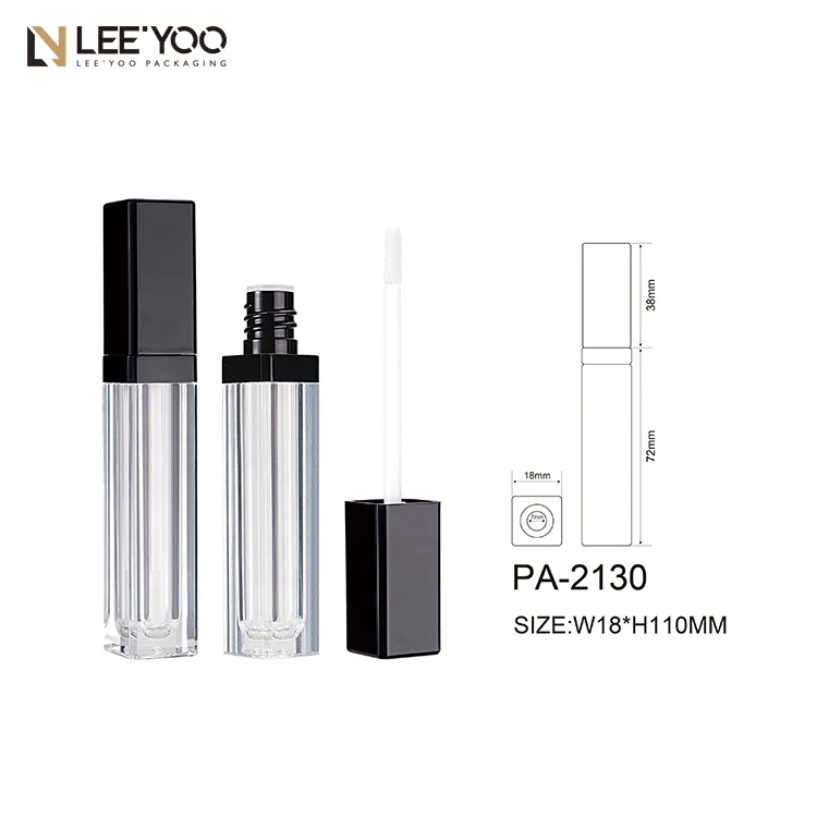 
New design wholesale square empty custom lip gloss packaging tube lip gloss tube 7ml 