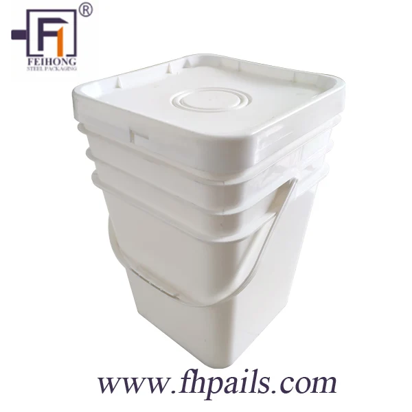 
Competitive Price 16L/18L/20L Square Plastic Container with Lid and Handle for Paint 