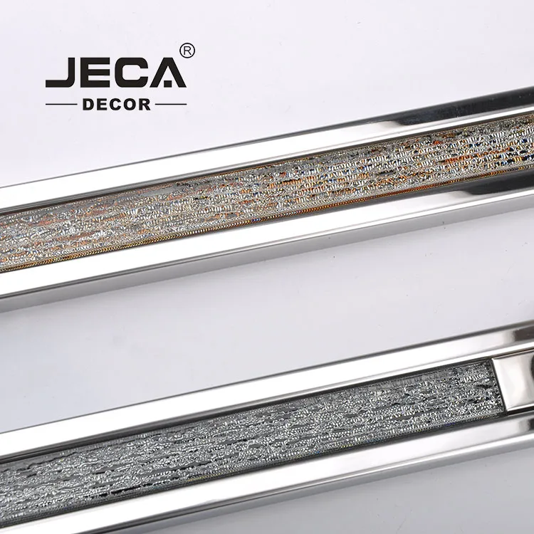 Foshan JECA бесплатный образец отделка для плитки из нержавеющей стали с алмазным украшением логотип OEM высококачественные металлические профили ванной