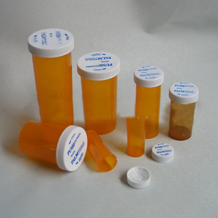 Travel Sub-Bottle Prescription Bottles Custom Pill Bottle 16 Dram Plastic Vial with Lid