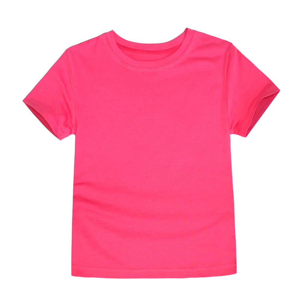 
Boys T Shirts Girls Plain Tops Children Short Sleeve Cotton plain t-shirts blank Team Clothes OEM ODM Tees Baby Clothes 