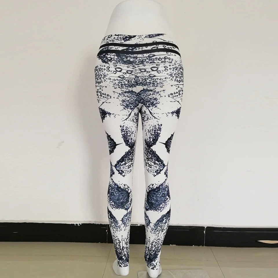 Latest Design Seamless Printed Three Quaters Dry Quick Girls Capris Women Leggings Tight Capris Pants