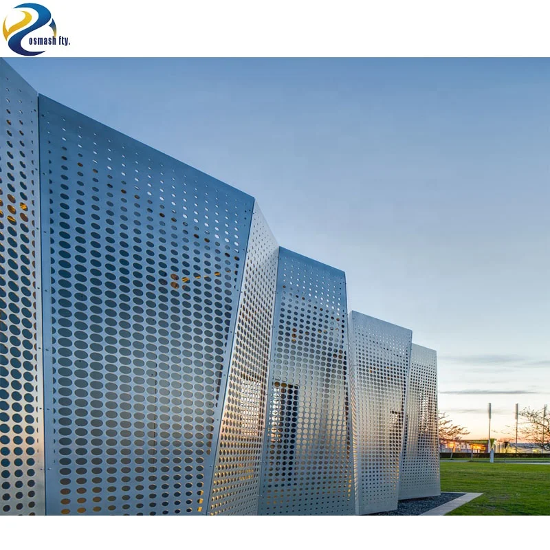 Outdoor aluminum perforated metal facade panel privacy Screen ceiling